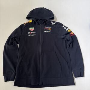 Castore Oracle Red Bull Racing Hooded Sweatshirt Mens XL Navy Full Zip Formula 1